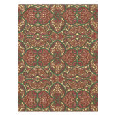 Nappe Victorian paisley pattern elegant red green gold (Devant)