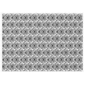 Nappe Vieux Monde Damas noir sur blanc (Devant (Horizontal))