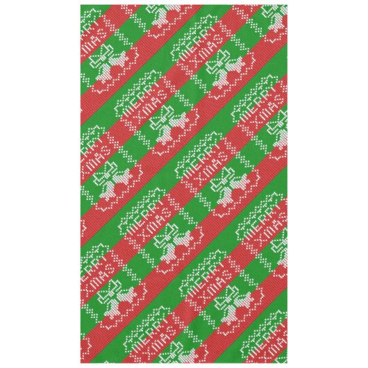 Nappe Vilain pull motif sonnettes Joyeux fils Xmas (Devant)