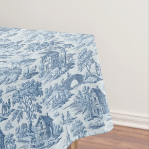 Nappe Village Toile Bleu