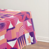 Nappe Vin rose violet rétro Bauhaus Motif (In Situ)