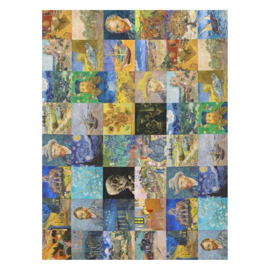 Nappe Vincent van Gogh - chefs-d'oeuvre Mosaic Patchwork (Devant)