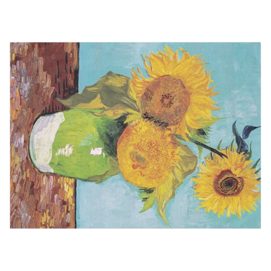 Nappe Vincent Van Gogh - Trois tournesols dans un vase (Devant (Horizontal))