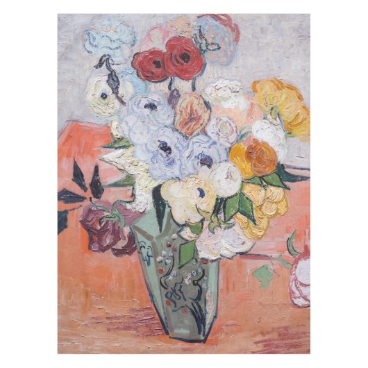 Nappe Vincent van Gogh - Vase avec Roses et anémones (Devant)