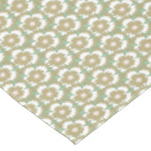 Nappe Vintage beige et vert fleuri Dianthus Barbatus (Angle)