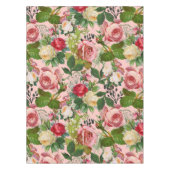 Nappe Vintage Botanique, Blush Floral Rose Illustration, (Devant)