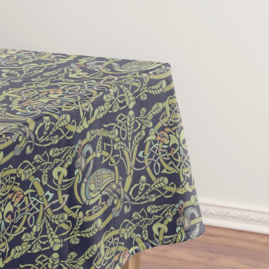 Nappe Vintage Celtic Knot Peacock Oiseaux Motif Frieze (In Situ)