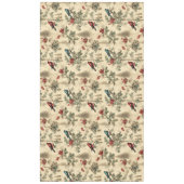 Nappe Vintage Christmas Blue Jay Red Mockingbird (Devant)
