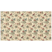 Nappe Vintage Christmas Blue Jay Red Mockingbird (Devant (Horizontal))