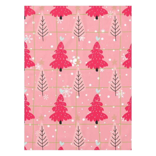 Nappe Vintage classique Motif-arbre de Noël (3) (Devant)
