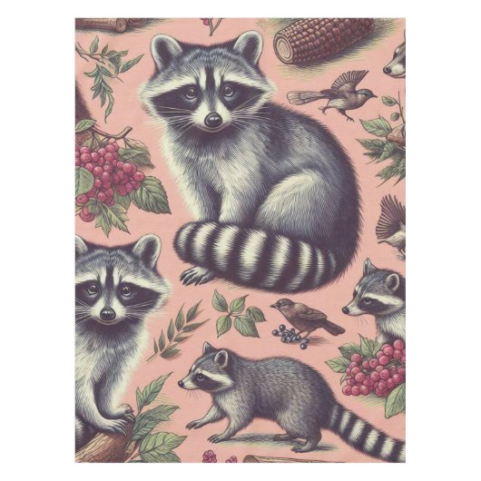 Nappe Vintage Cute Racoon (Devant)