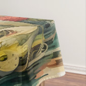 Nappe Vintage Flamants roses Fleurs naturelles Paradis (In Situ)