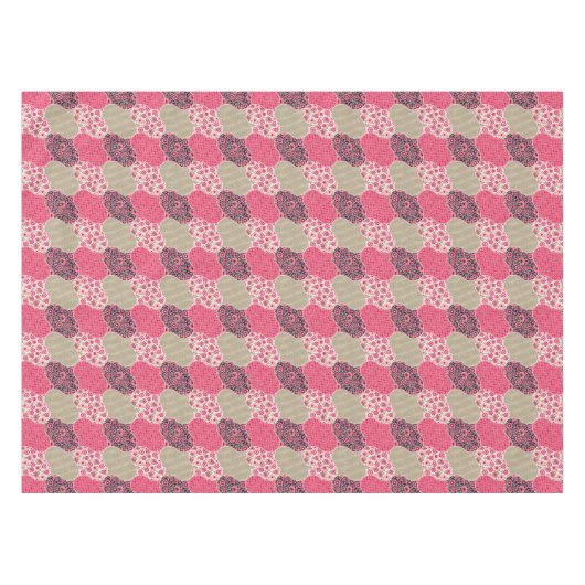 Nappe Vintage Floral Motif marocain rose (Devant (Horizontal))