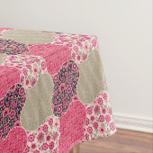 Nappe Vintage Floral Motif marocain rose (In Situ)