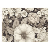 Nappe Vintage Floral Sepia Motif (12) (Devant (Horizontal))