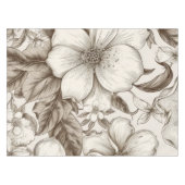 Nappe Vintage Floral Sepia Motif (14) (Devant (Horizontal))