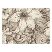 Nappe Vintage Floral Sepia Motif (3) (Devant (Horizontal))