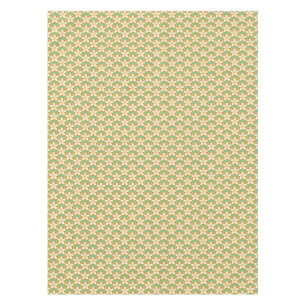 Nappe Vintage Floral vert et jaune motif Jonquil