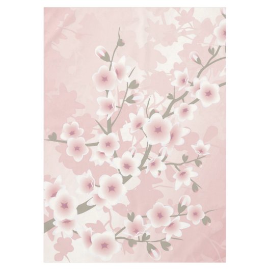 Nappe Vintage florale Pastel Fleurs de cerisiers (Devant)