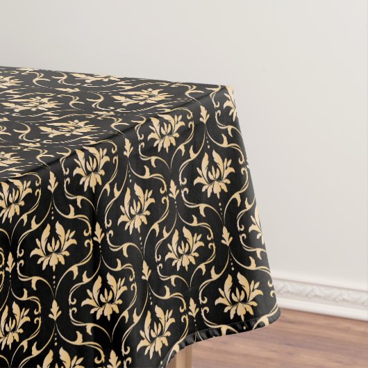 Nappe Vintage Gold Damask sur Black (In Situ)