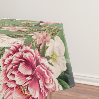 Nappe Vintage Jardin Botanique Fleurs Motif