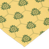 Nappe Vintage Jaune Vert Barcelone Fleur Motif (Angle)