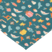 Nappe Vintage Noël Ornements Motif (Angle)