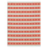 Nappe Vintage Noël Rouge Monnaie Snowflakes Motif (Devant)