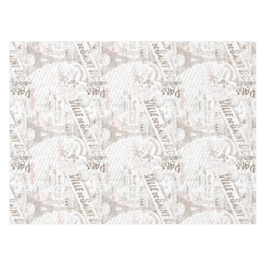 Nappe Vintage Romance Collage rose ID226 (Devant (Horizontal))
