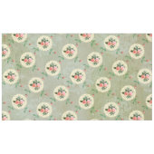 Nappe Vintage Rose Doiliers Faded Smoky Green Damask (Devant (Horizontal))