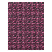 Nappe Vintage rose Feuille Damas sur noir (Devant)