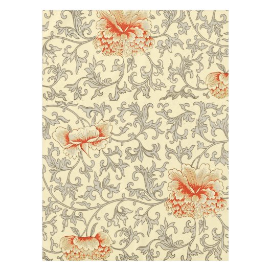 Nappe Vintage rose gris botanique (Devant)