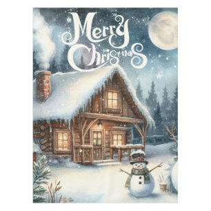 Nappe Vintage/Russe/Snowman/Noël