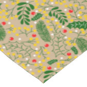 Nappe Vintage Rustic Green Holly Berry Noël (Angle)