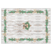 Nappe Vintage rustique bois blanc étoile en bois (Devant (Horizontal))