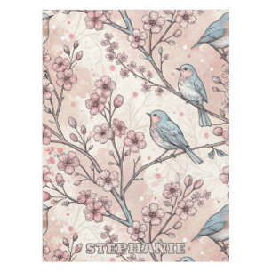 Nappe Vintage Sakura Cerry Blossom & Bird Aesthétiquemen