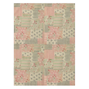 Nappe Vintage Shabby Chic Cherry Floral Découpage