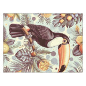 Nappe Vintage Toucan Tropical Motif (Devant (Horizontal))