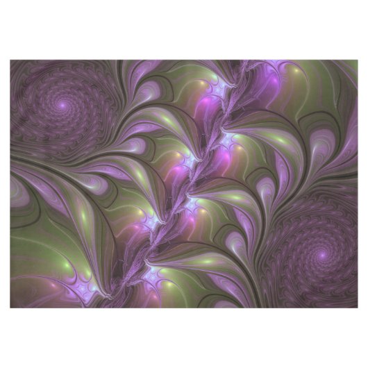 Nappe Violet Abstrait violet violet kaki fractal (Devant (Horizontal))