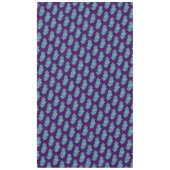 Nappe Violet Foncé Avec Art Floral Bleu (Devant)