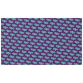 Nappe Violet Foncé Avec Art Floral Bleu (Devant (Horizontal))