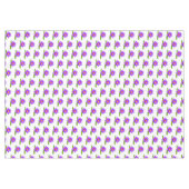 Nappe Violet Lotus Fleurs & Lily Pad sur Blanc (Devant (Horizontal))