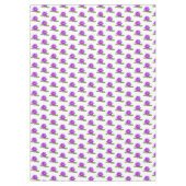 Nappe Violet Lotus Fleurs & Lily Pad sur Blanc (Devant)