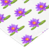 Nappe Violet Lotus Fleurs & Lily Pad sur Blanc (Angle)