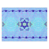 Nappe Violette bleue d'étoile de David (Devant (Horizontal))