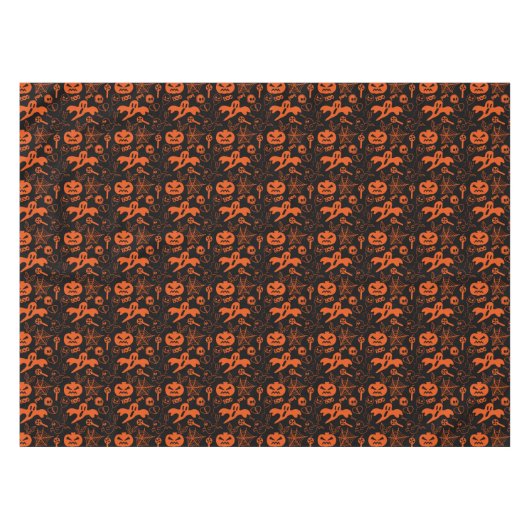 Nappe Visage Citrouille Halloween Jack-o'-lantern noir (Devant (Horizontal))