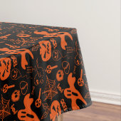 Nappe Visage Citrouille Halloween Jack-o'-lantern noir (In Situ)