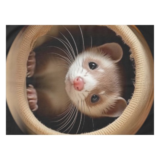 Nappe Visage du Ferret de bébé - Ferrets mignons (Devant (Horizontal))