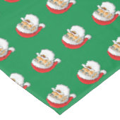 Nappe Visage heureux du Père Noël (Angle)