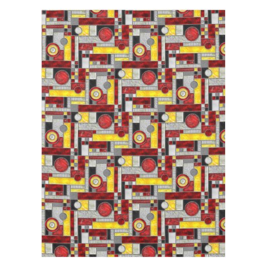 Nappe Vitrail Art déco rouge (Devant)